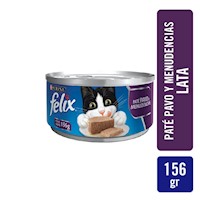 Alimento Húmedo Gatos Felix Pate Pavo Y Menudencias 6und